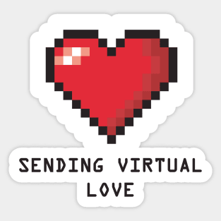 Virtual Love Valentine Tshirt Sticker